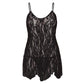 Leg Avenue Rose Lace Flair Chemise Black UK 14 to 18