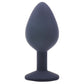 Medium Black Jewelled Silicone Butt Plug