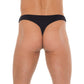 Mens Black GString With A Net Pouch