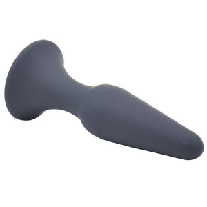 Medium Classic Black Silicone Butt Plug